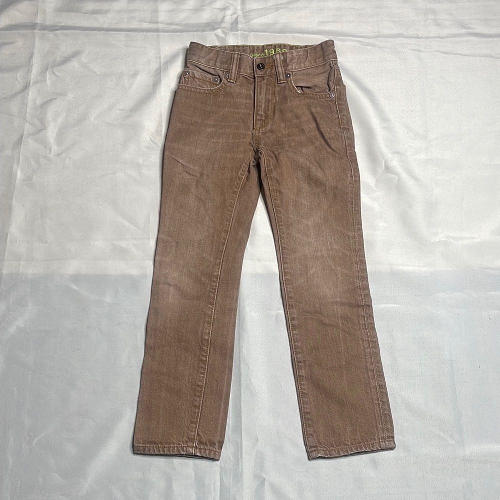 GAP Kids Brown Straight-Leg 5 Pocket Jeans - Picture 1 of 8